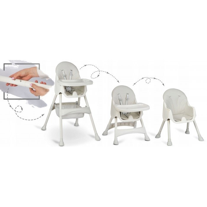 Scaun de masa 3 in 1 Ricokids Milo - Gri 6 luni [2]