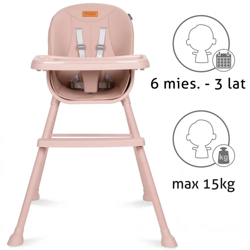 Scaun de masa 4 in 1 Kidwell EATAN Pink 6 ani [5]