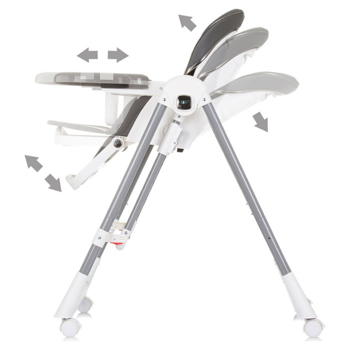 Scaun de masa Chipolino Milk Shake 2 in 1, Ash grey 6 luni [6]