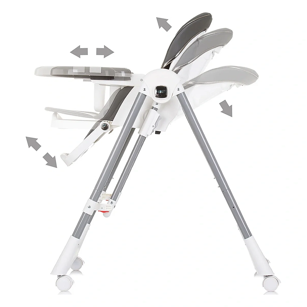 Scaun de masa Chipolino Milk Shake 2 in 1, Ash grey 6 luni [6]