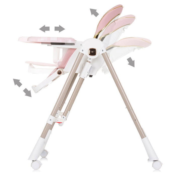Scaun de masa Chipolino Milk Shake 2 in 1, Flamingo 6 luni [6]