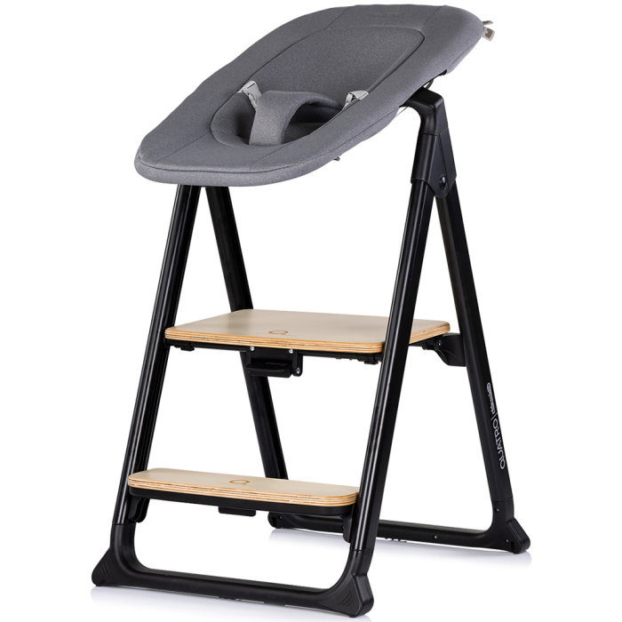 Scaun de masa Chipolino Quatro 4 in 1 (scaun de masa, balansoar, turn de invatare, scaun adulti), Charcoal [2]