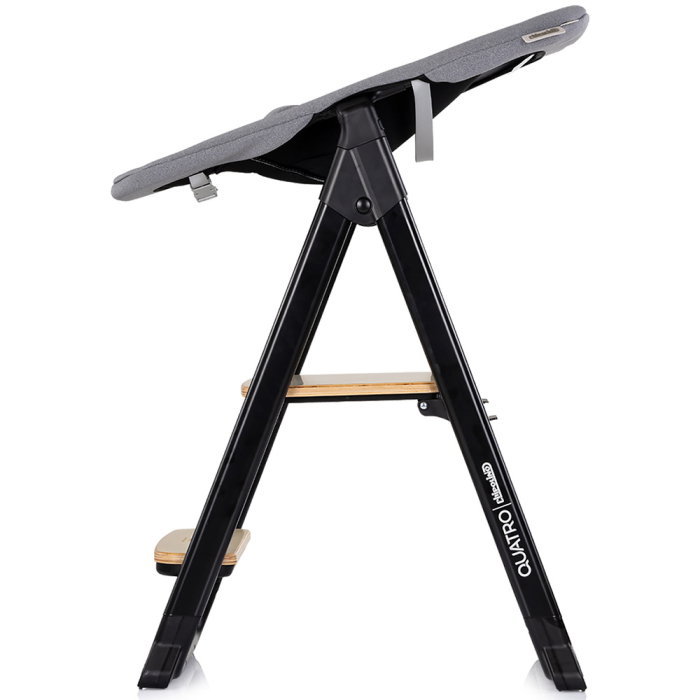 Scaun de masa Chipolino Quatro 4 in 1 (scaun de masa, balansoar, turn de invatare, scaun adulti), Charcoal [3]