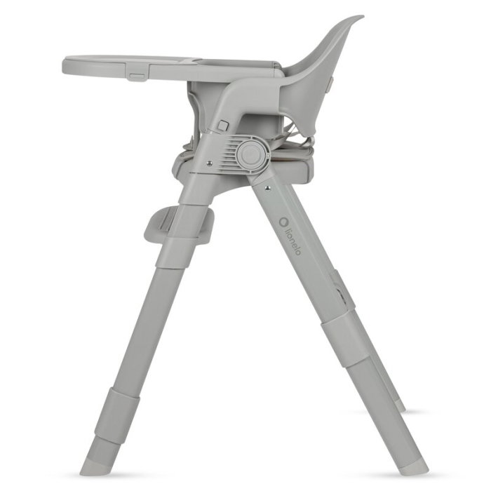 Scaun de masa, Lionelo, Matt, 3 in 1, Pliabil, Cu tava detasabila, Cu centuri de siguranta in 5 puncte, Suport pentru picioare si sezut reglabile, Pana la 110 kg, 6 luni - adult, Gri [5]