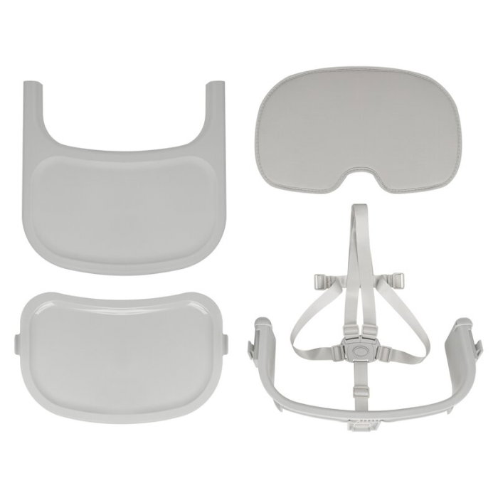Scaun de masa, Lionelo, Matt, 3 in 1, Pliabil, Cu tava detasabila, Cu centuri de siguranta in 5 puncte, Suport pentru picioare si sezut reglabile, Pana la 110 kg, 6 luni - adult, Gri [16]