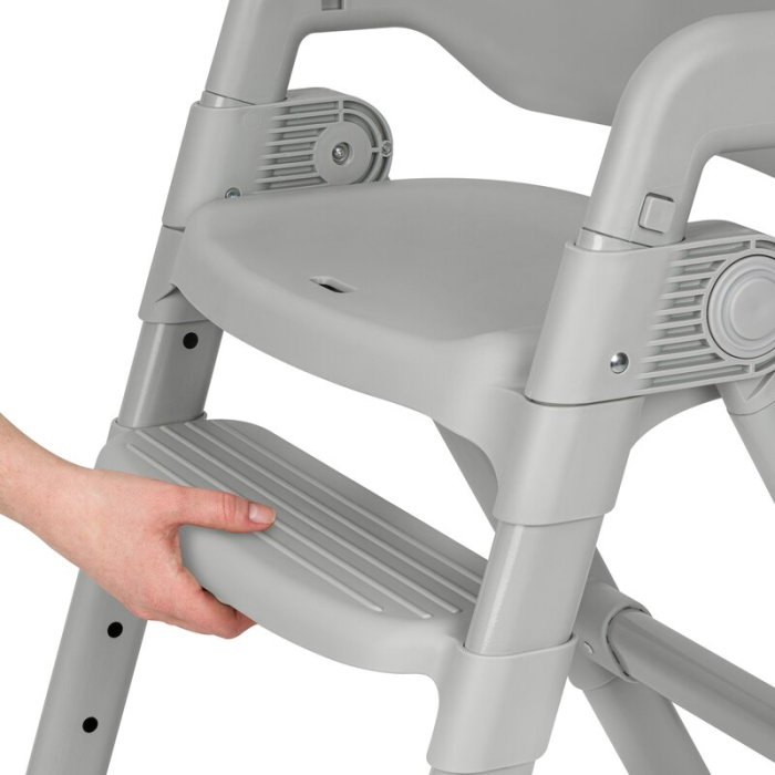 Scaun de masa, Lionelo, Matt, 3 in 1, Pliabil, Cu tava detasabila, Cu centuri de siguranta in 5 puncte, Suport pentru picioare si sezut reglabile, Pana la 110 kg, 6 luni - adult, Gri [13]