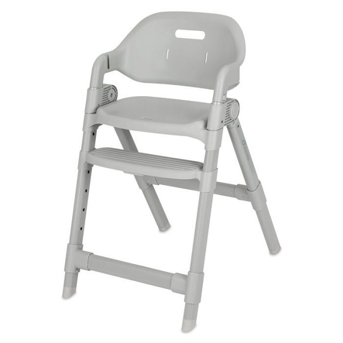 Scaun de masa, Lionelo, Matt, 3 in 1, Pliabil, Cu tava detasabila, Cu centuri de siguranta in 5 puncte, Suport pentru picioare si sezut reglabile, Pana la 110 kg, 6 luni - adult, Gri [7]