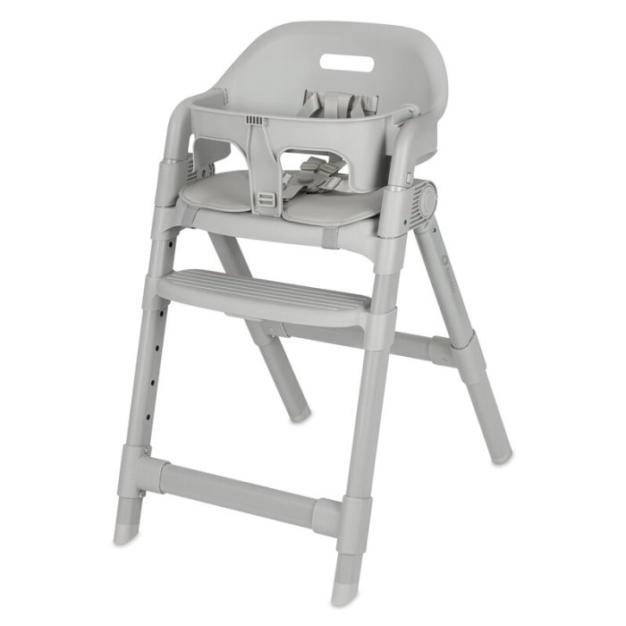 Scaun de masa, Lionelo, Matt, 3 in 1, Pliabil, Cu tava detasabila, Cu centuri de siguranta in 5 puncte, Suport pentru picioare si sezut reglabile, Pana la 110 kg, 6 luni - adult, Gri [3]