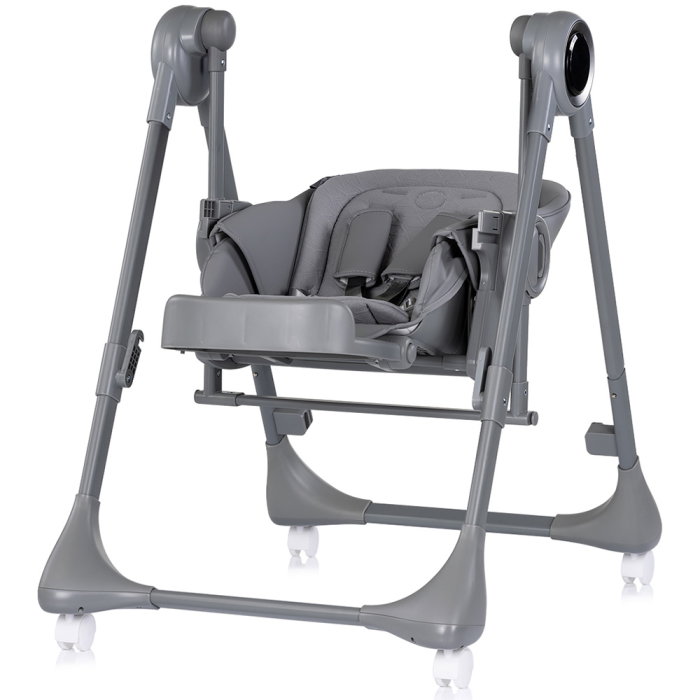 Scaun de masa si leagan electric Chipolino Master Class 2 in 1, pana la 15 kg, spatar reglabil, inaltime reglabila, functie bluetooth, pliere compacta, Charcoal [3]