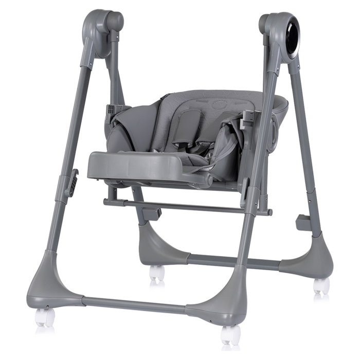 Scaun de masa si leagan electric Chipolino Master Class 2 in 1, pana la 15 kg, spatar reglabil, inaltime reglabila, functie bluetooth, pliere compacta, Charcoal [3]