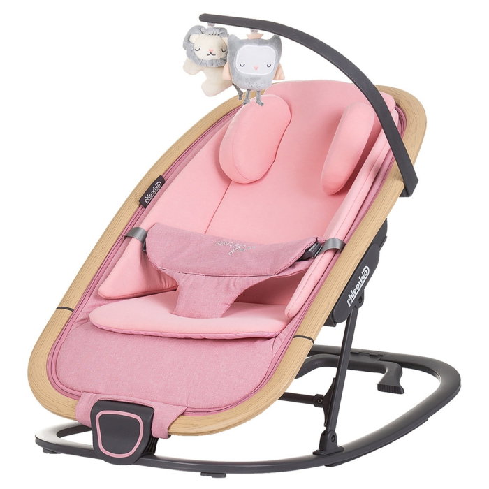 Scaunel balansoar Chipolino Senso pink marshmallow wood [1]