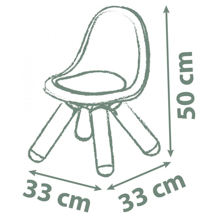 Scaunel cu spatar Smoby Life, Terra cotta 5 ani + [2]