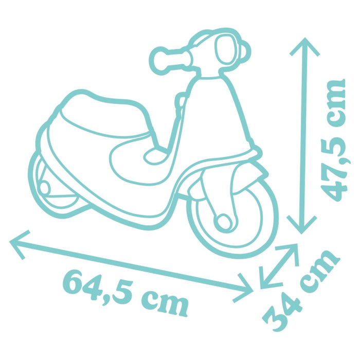 Scuter Smoby Scooter Ride-On albastru 5 ani [2]