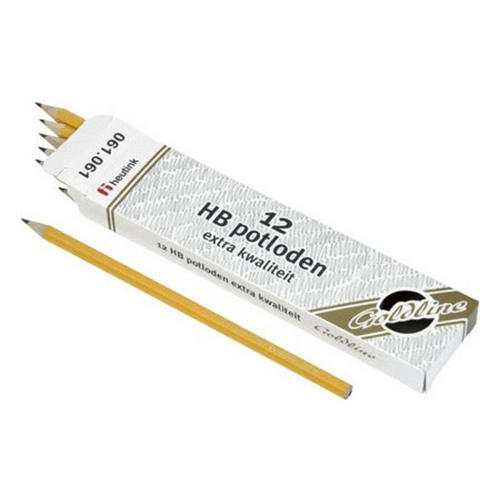 Set 12 creioane Goldline HB din lemn galben - Heutink [1]