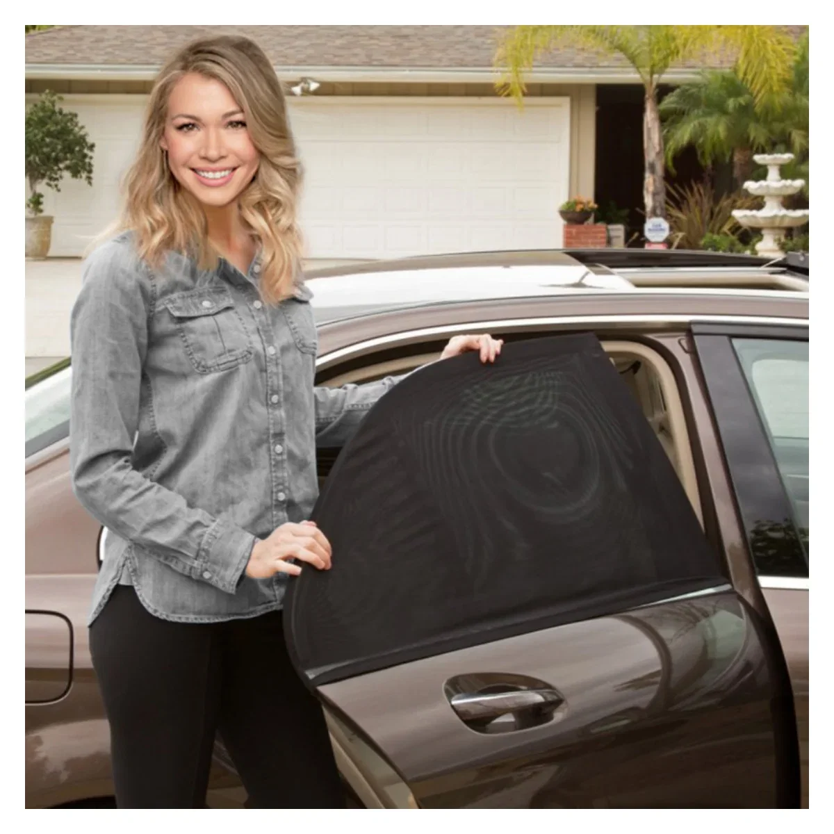 Set 2 bucati parasolar auto BabyJem Sun Shade Cover (Model: 82x50 cm) [9]