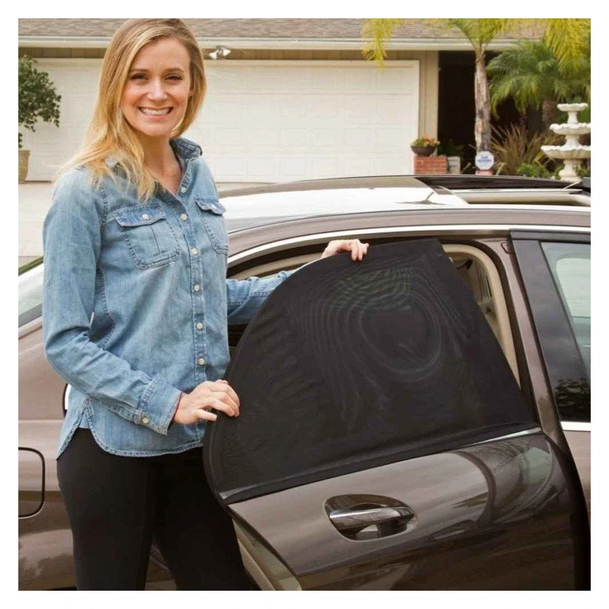 Set 2 bucati parasolar auto BabyJem Sun Shade Cover (Model: 82x50 cm) [2]