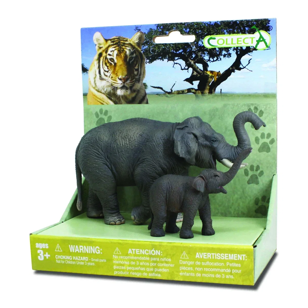 Set 2 Figurine Elefant Asiatic cu pui Collecta [1]