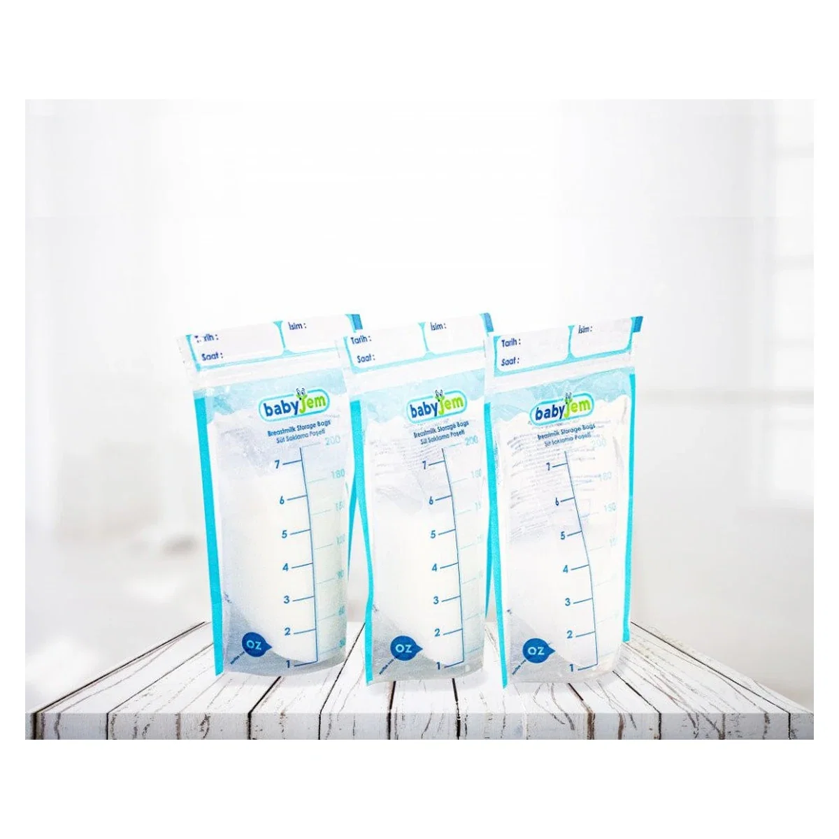Set 25 pungi pentru stocarea laptelui matern BabyJem 0luni + [2]