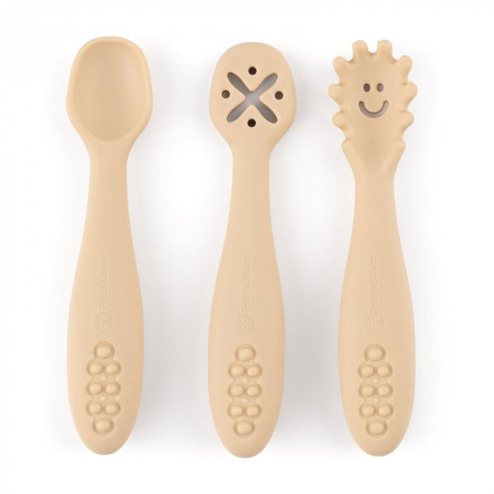 Set 3 lingurite, Diverse forme, Pentru supa, paste, alimente usoare, Dezvolta simturile si abilitatile senzoriale, [1]
