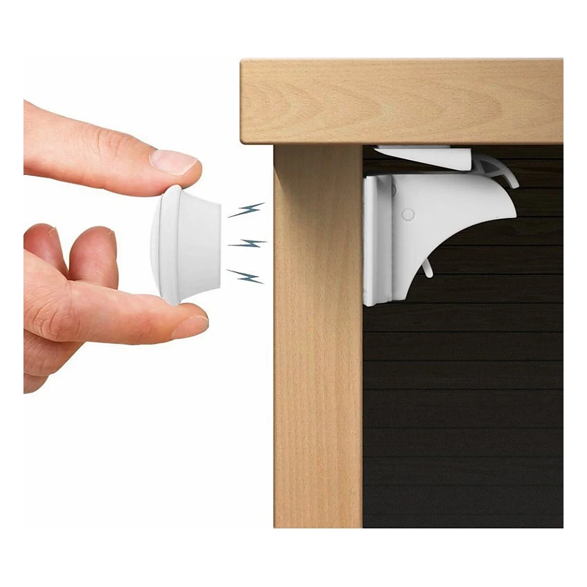 Set 3 sigurante magnetice pentru usi de dulapuri si sertare BabyJem [4]