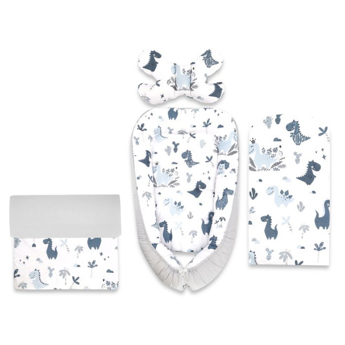 Set 4 in 1 Cosulet bebelus, MimiNu, Baby Cocoon 75x55 cm, Husa bumbac, Din bumbac certificat Oeko Tex Standard 100, Cu [1]
