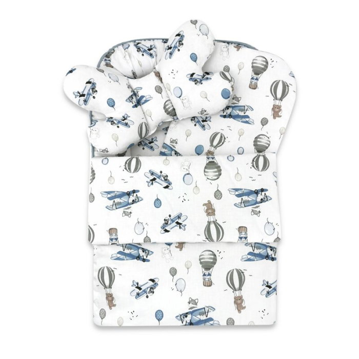 Set 4 in 1 Cosulet bebelus, MimiNu, Baby Cocoon 75x55 cm, Husa bumbac, Din bumbac certificat Oeko Tex Standard 100, Cu [2]