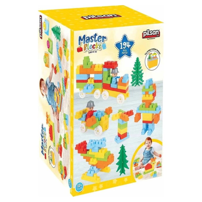 Set constructie Pilsan Master Blocks 194 piese 1 an + [1]
