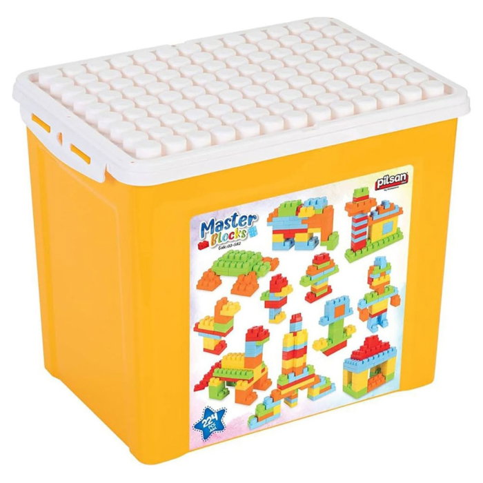 Set constructie Pilsan Master Blocks 224 piese galben 1 an [1]