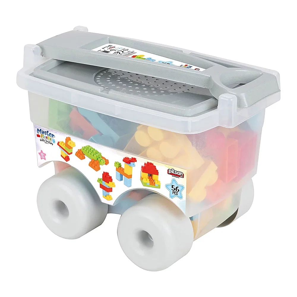Set constructie Pilsan Master Blocks in Trolley 56 piese 1 an + [1]