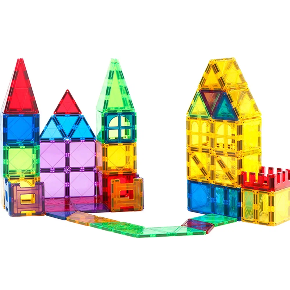 Set de constructie magnetic 3D - 120 piese MAGPLAYER 10 ani [2]