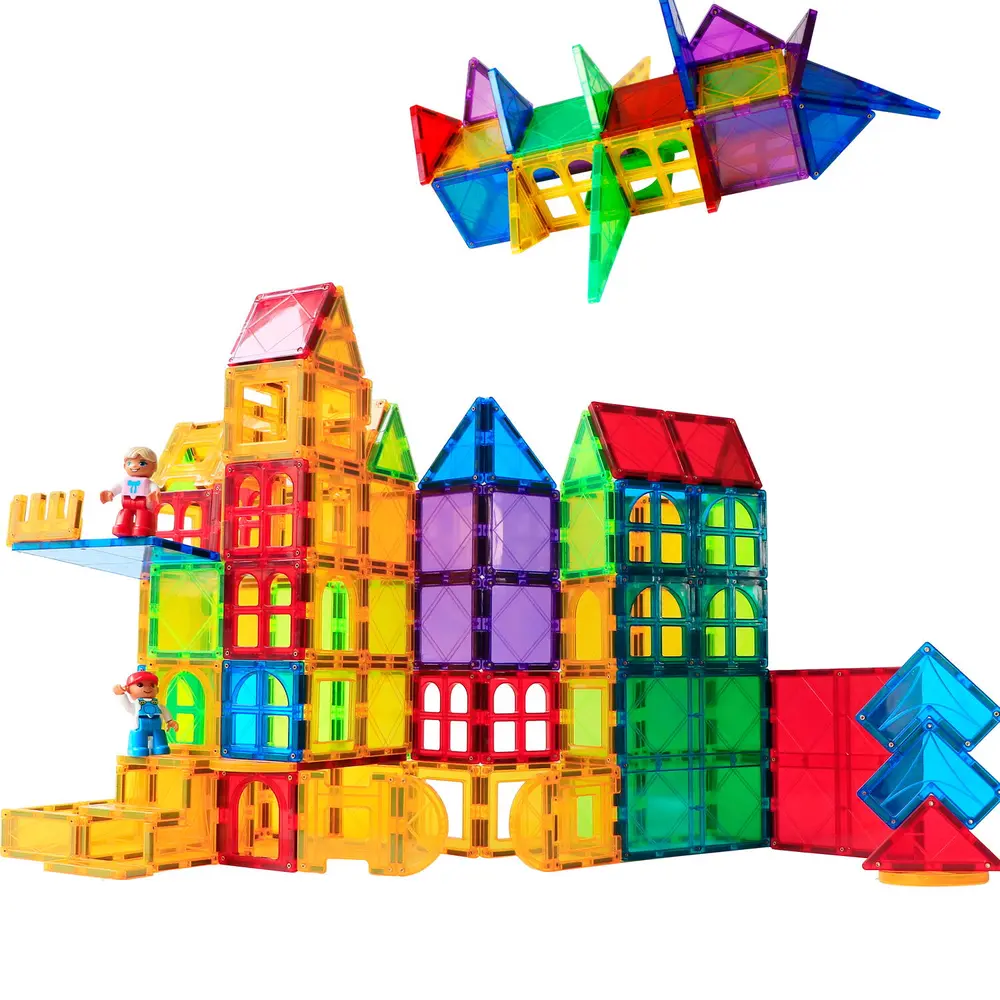 Set de constructie magnetic 3D - 158 piese MAGPLAYER 10 ani [2]