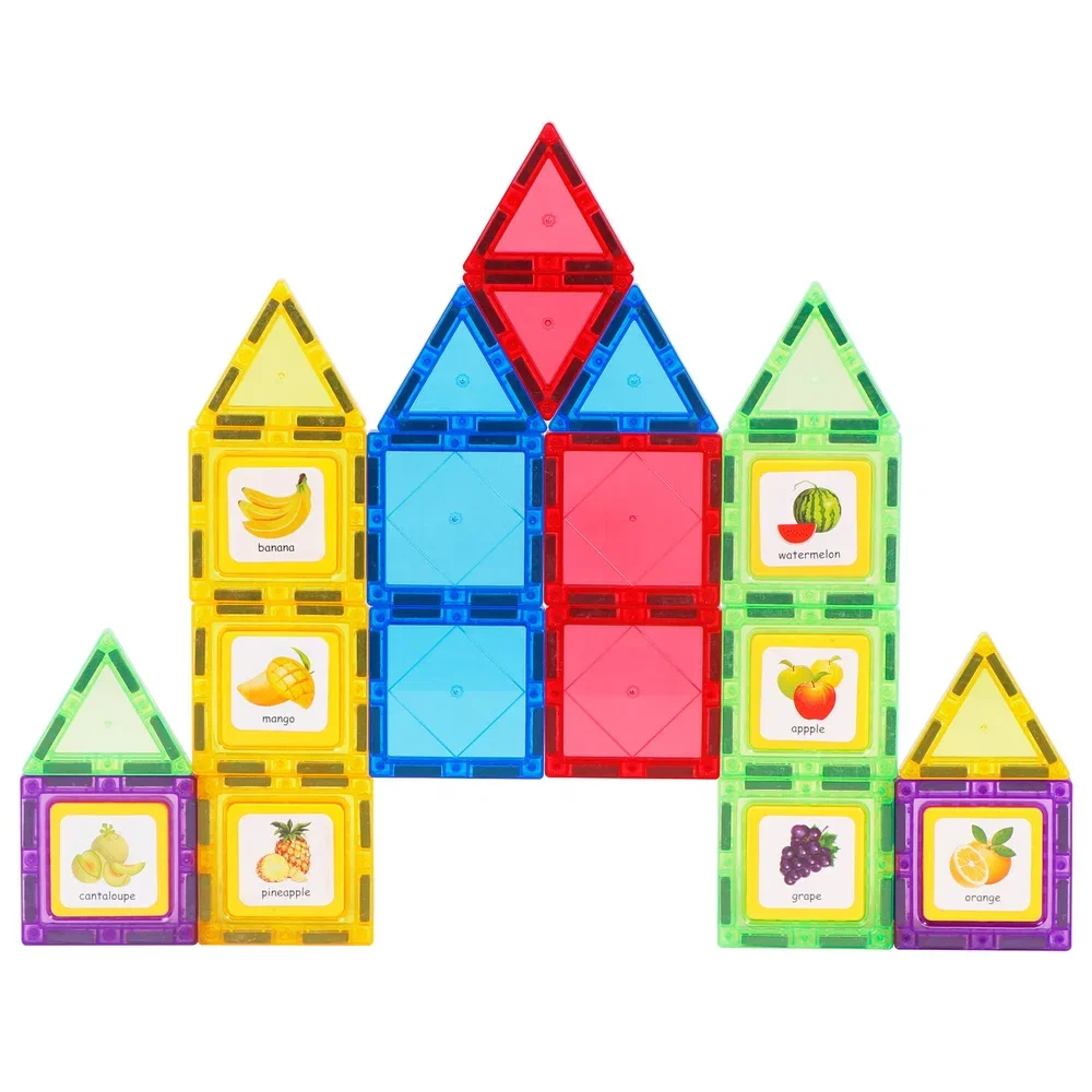 Set de constructie magnetic 3D - 28 piese MAGPLAYER 10 ani [2]