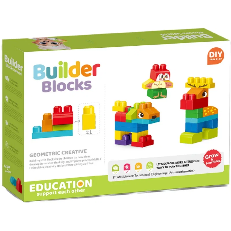 Set de constructie STEAM - Animalute haioase (44 piese) Bufnitel 3 ani+ [3]