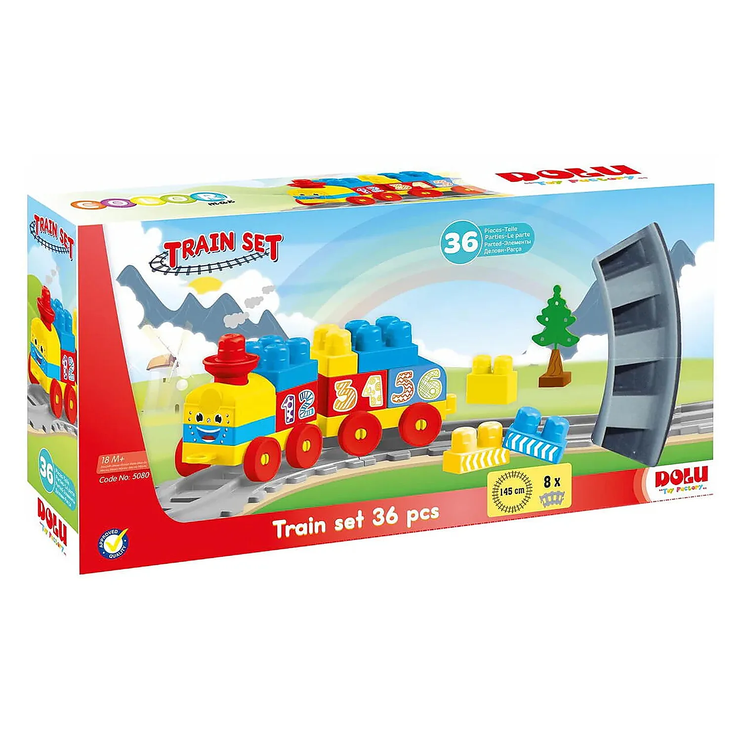 Set de constructii cu trenulet - 36 piese DOLU 18 luni+ [1]