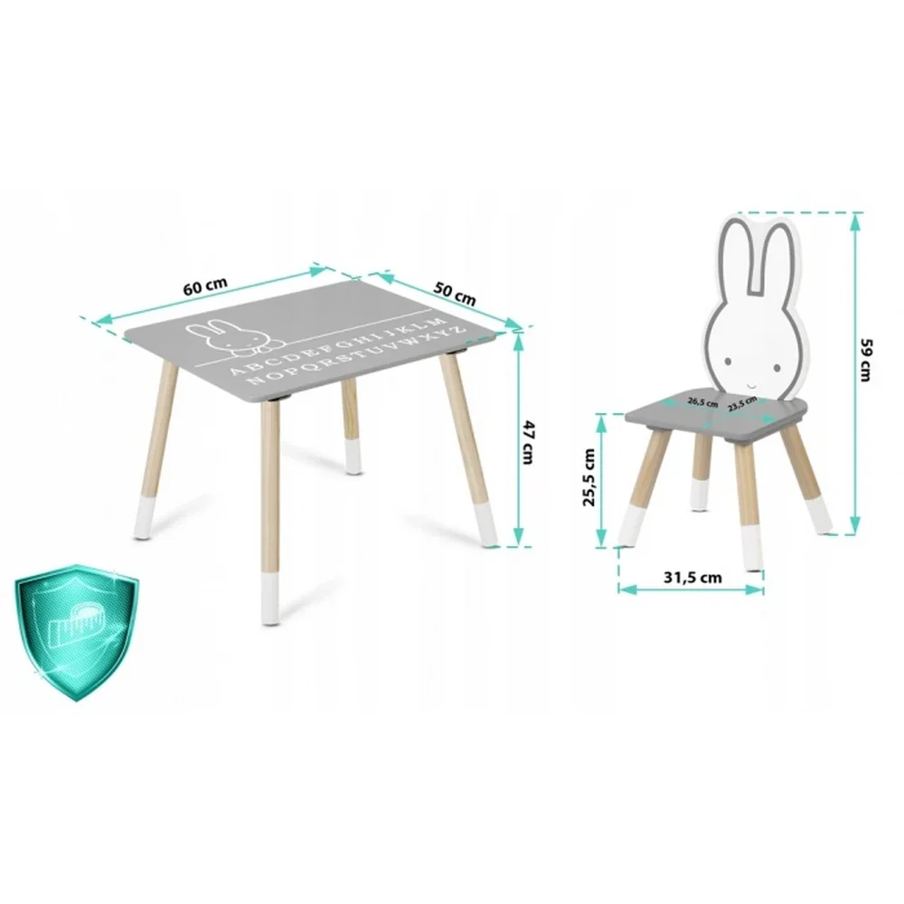 Set de masa cu doua scaune Ricokids [4]