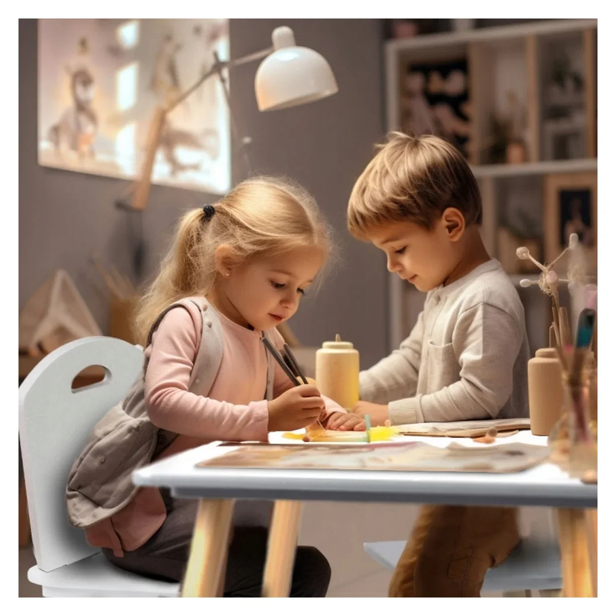 Set de masa cu doua scaune Ricokids [6]