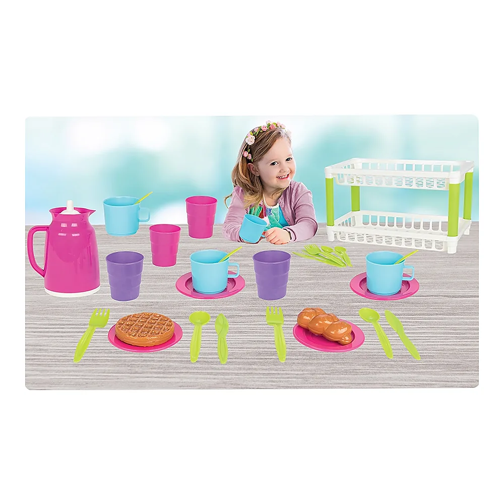 Set de servit ceaiul Pilsan Hamarat Two-Tier Tea pink 3 ani + [2]