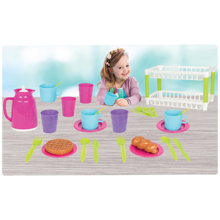 Set de servit ceaiul Pilsan Hamarat Two-Tier Tea pink 3 ani + [2]