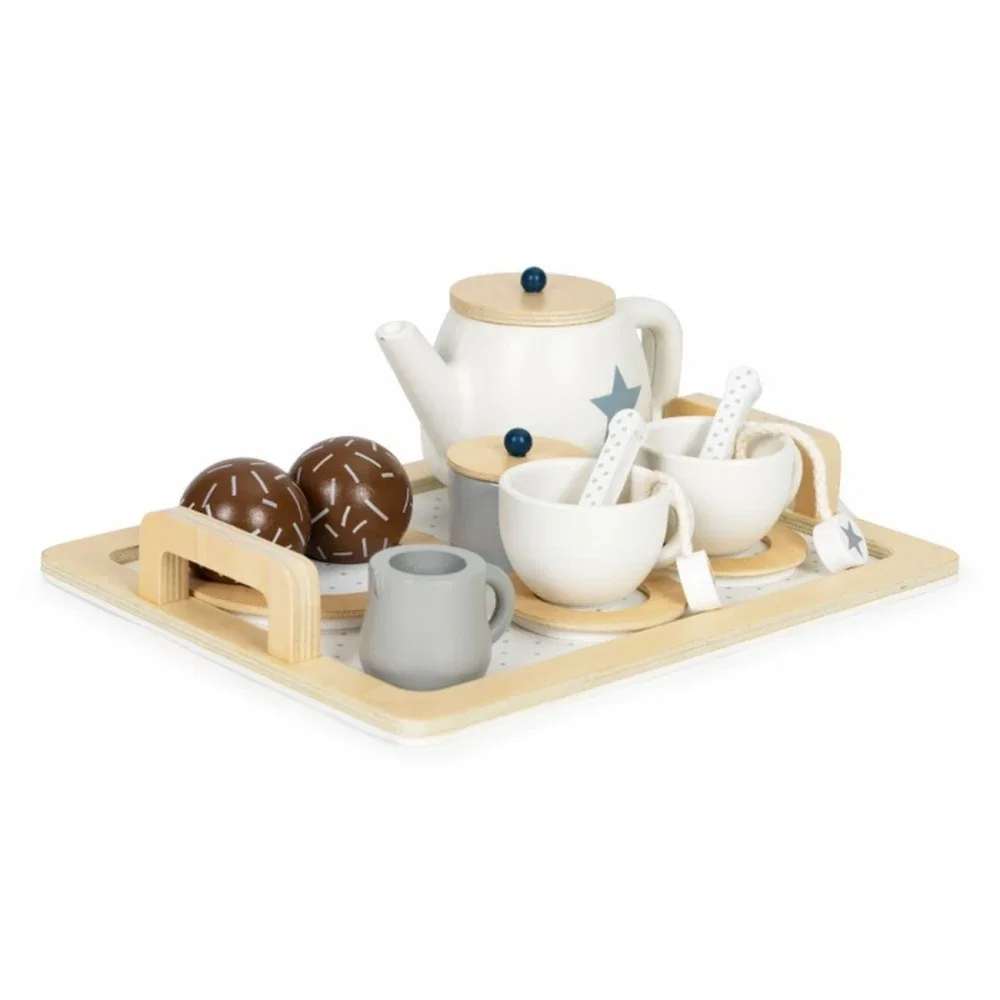 Set din lemn pentru a servi ceaiul, 17 elemente, Ecotoys 3 ani+ [1]