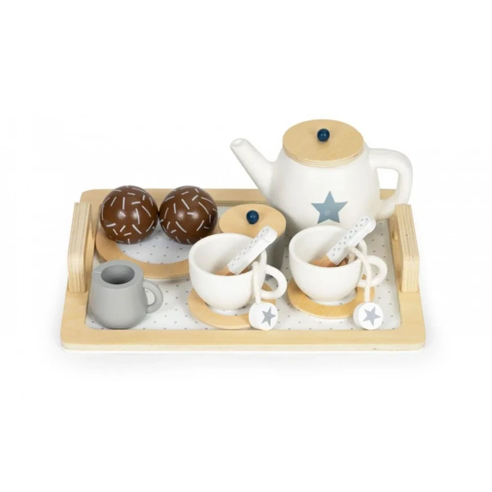 Set din lemn pentru a servi ceaiul, 17 elemente, Ecotoys 3 ani+ [2]