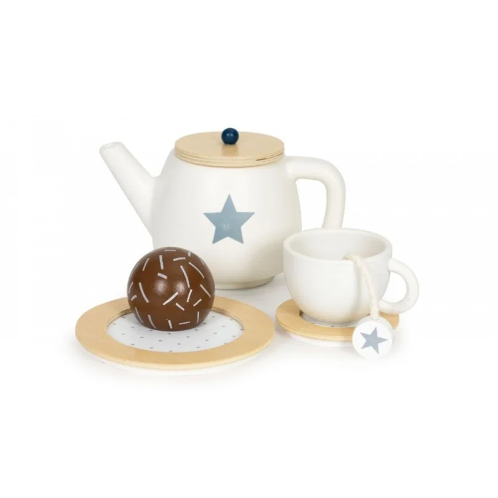 Set din lemn pentru a servi ceaiul, 17 elemente, Ecotoys 3 ani+ [3]