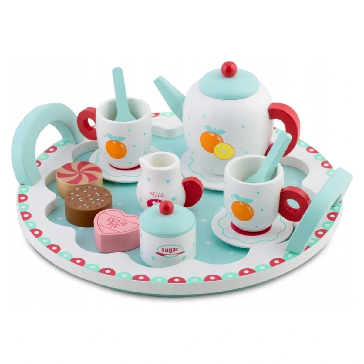 Set din lemn pentru servit ceaiul Ricokids - Turcoaz 3 ani+ [7]