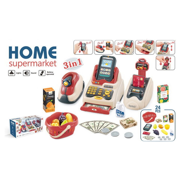 Set jucarie Chipolino Cash Register cu lumini, sunete si 24 accesorii 3 ani [12]