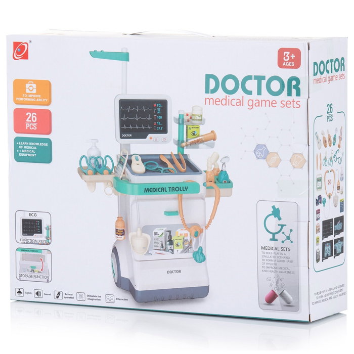 Set jucarie Chipolino Doctor cu lumini, sunete si 26 accesorii 3 ani [9]