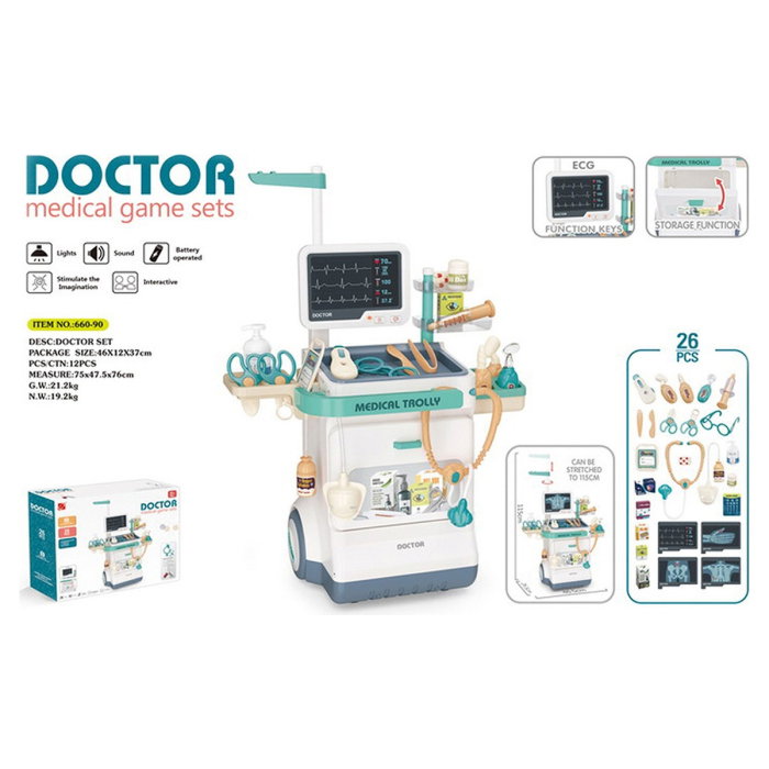 Set jucarie Chipolino Doctor cu lumini, sunete si 26 accesorii 3 ani [8]
