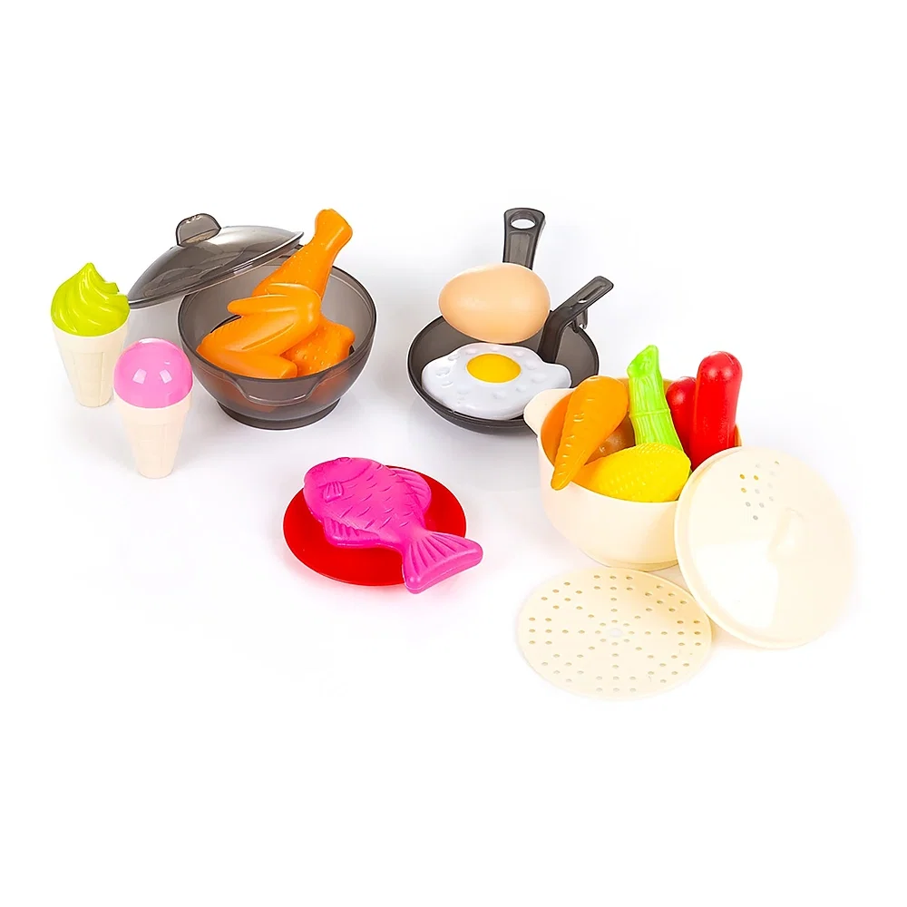Set jucarie Chipolino Kitchen 84 cm cu sistem de curgere apa, lumini, sunete si 79 accesorii 3 ani [5]