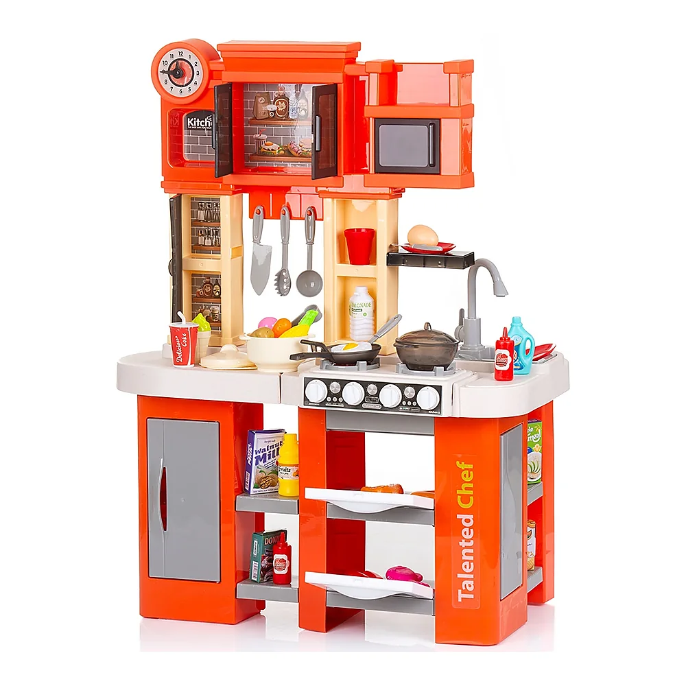 Set jucarie Chipolino Kitchen 84 cm cu sistem de curgere apa, lumini, sunete si 79 accesorii 3 ani [2]