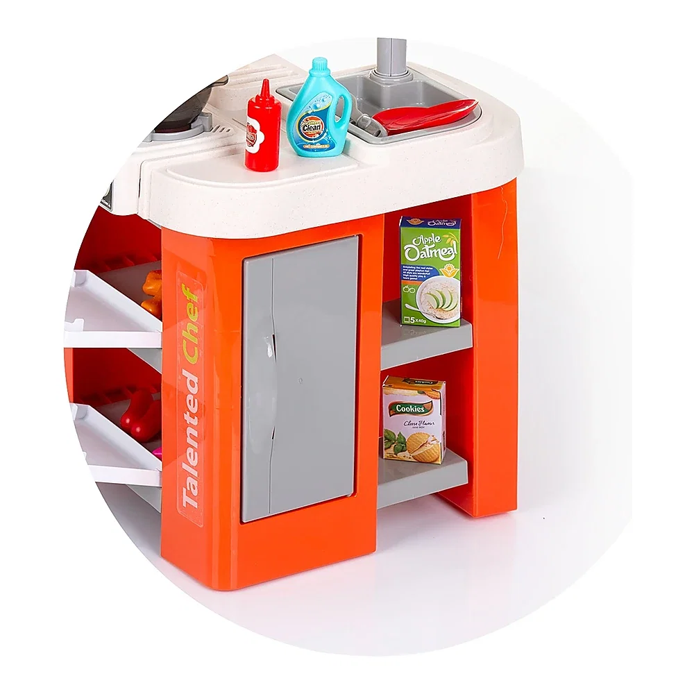 Set jucarie Chipolino Kitchen 84 cm cu sistem de curgere apa, lumini, sunete si 79 accesorii 3 ani [10]