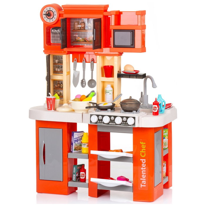 Set jucarie Chipolino Kitchen 84 cm cu sistem de curgere apa, lumini, sunete si 79 accesorii 3 ani [2]