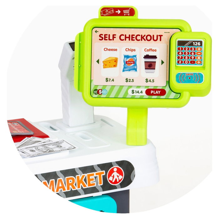 Set jucarie Supermarket 87 cm cu lumini, sunete si 81 accesorii, Chipolino 3 ani [12]